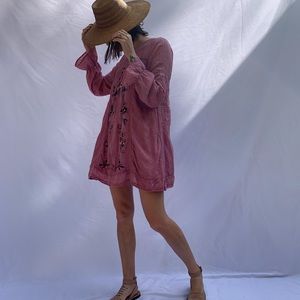 Boho Embroidered Mexican Sundress